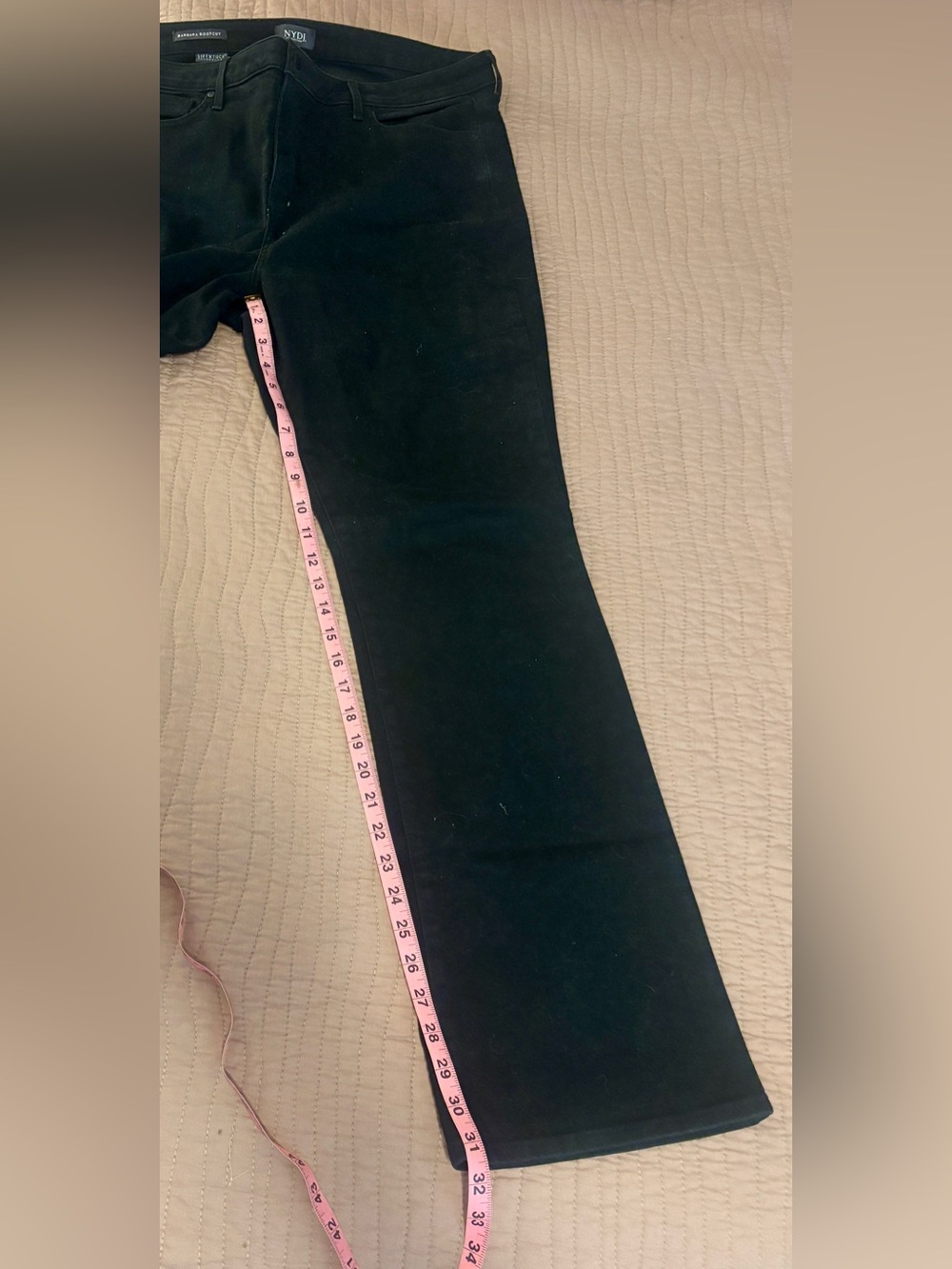 NYDJ Black Denim Jeans Barbara Bootcut with Lift Tuck Technology - Picture 4 of 5